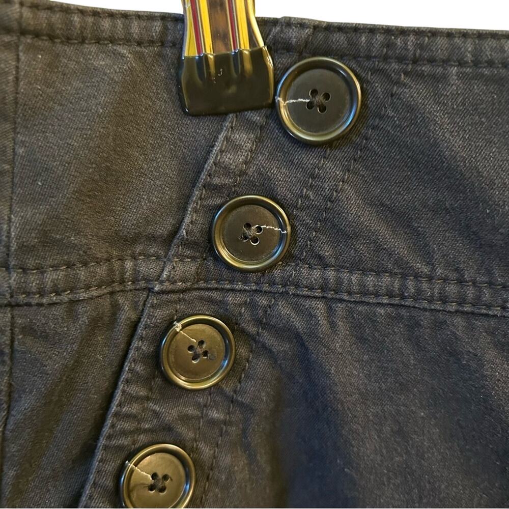 LOFT Navy Sailor Style Wide Leg Pants Size 10 High Waist Button Front Pockets - Picture 4 of 14